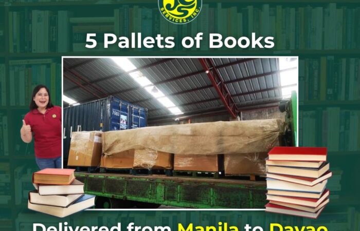 5 pallets of books, safely delivered from Manila to Davao!  Ano man ang laki ng …