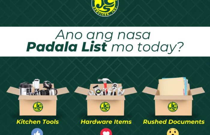 Ano ang nasa padala list mo today?  Kitchen tools para kay mama–kailangan niyan…