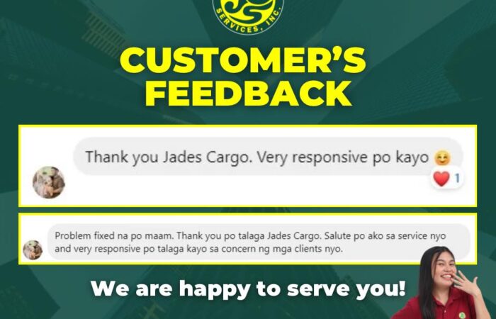 Mga customers namin? All smiles!  Because at Jades Cargo, we always deliver – sa…