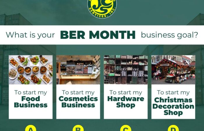 What’s your BER months business goal?  Food business? 
 Cosmetics business? 
 Ha…