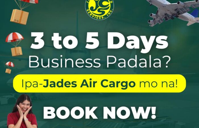 Hanap mo ba ang mabilisang padala para sa iyong negosyo?  — with Jades Air Cargo…