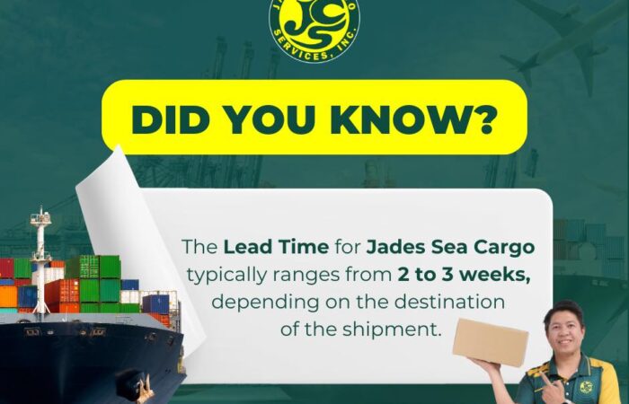 Hi, Ka-Jades!  

Alam mo na ba ang Estimated Lead Time ng ating Sea Cargo? It ty…