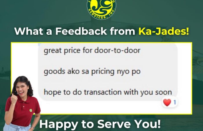 Iba naman kase talaga si Jades Cargo!  

Nakakatuwa naman ang feedback mo Ka-Jad…