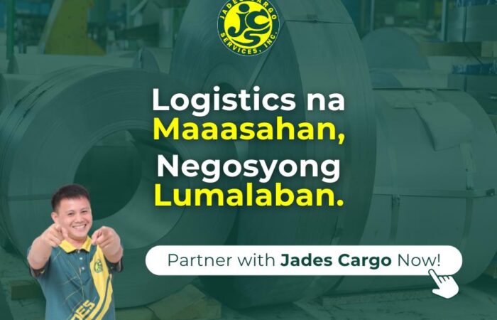 Logistics na maasahan, negosyo’y lumalaban! 
Partner with Jades Cargo, padala’y …