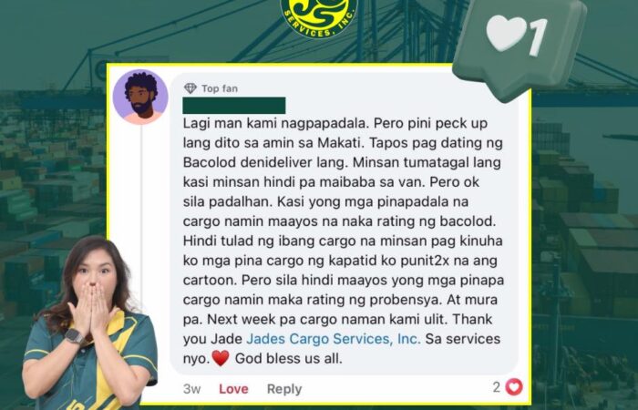 Customer Story Spotted! 
“Lagi kaming nagpapadala… at lagi rin kaming satisfied…